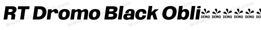 RT Dromo Black Obli字体转换